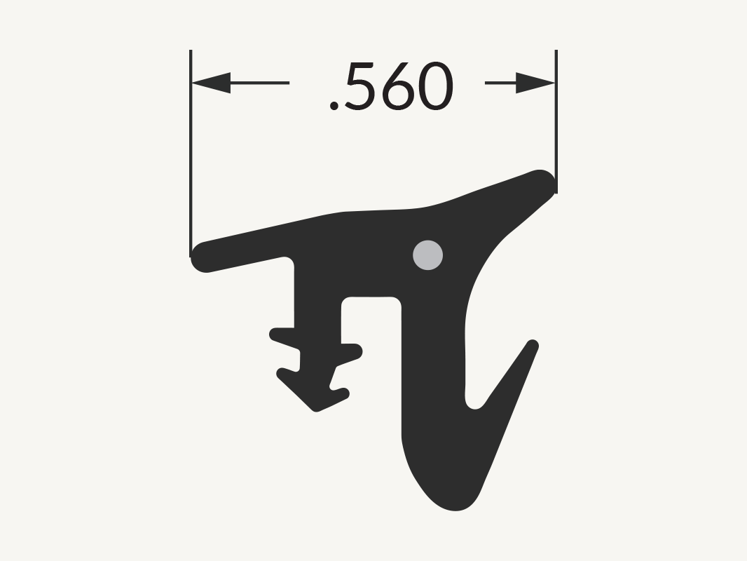 Drawing of gasket 3676 with critical dimensions